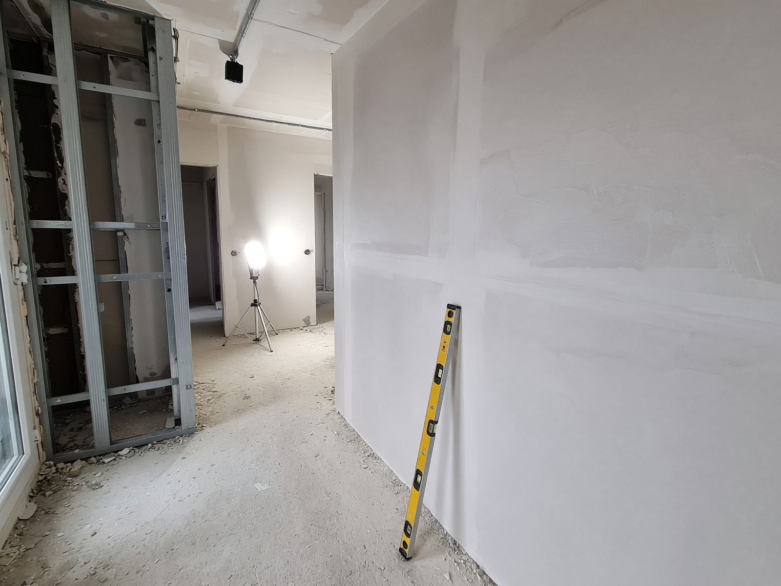 Chantier de placo dans un appartement à Marseille